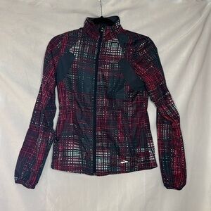 BROOKS ATHLETIC ABSTRACT ZIP UP JACKET (XS)